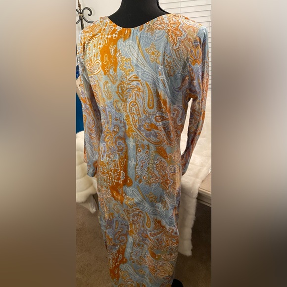 Boho Chic Paisley Print Tunic Dress - Picture 3 of 4